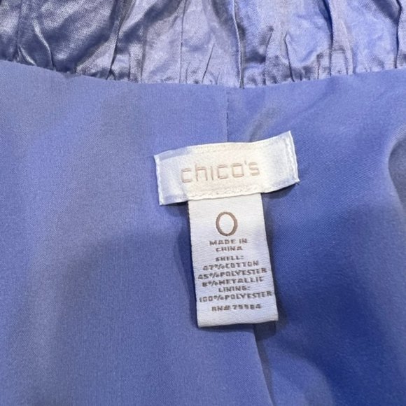 Chico's Blue Fully Lined Long Sleeve Jacket Size Small - Picture 8 of 8